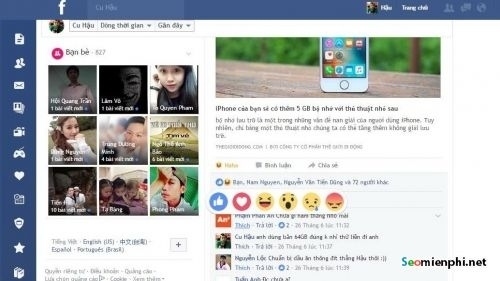 facebook cap nhat tinh nang reactions cho phan binh luan