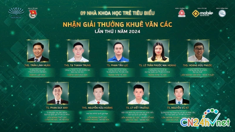 9 nha khoa hoc dau tien nhan giai khue van cac