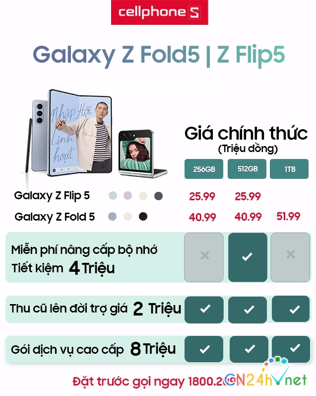 hon 600 khach hang dat truoc galaxy z fold5 flip5 tai cellphones