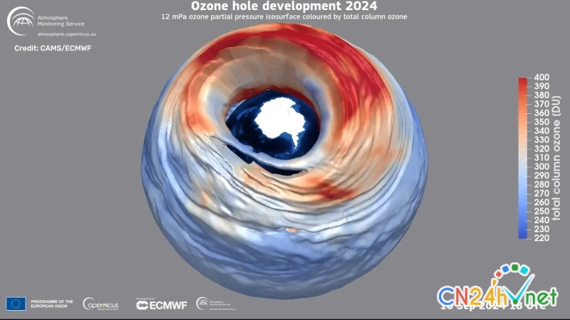 lo thung tang ozone o nam cuc dang phuc hoi