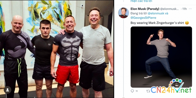 musk cung luc tap luyen voi ba vo si