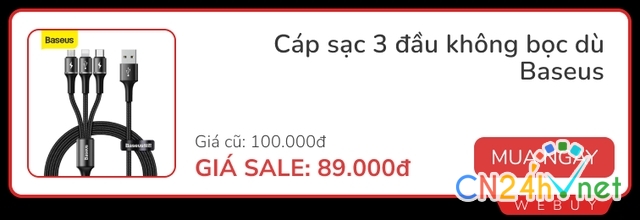 sam cap sac 3 dau de dung iphone 15 moi hay doi cu deu duoc hang baseus chat luong ma gia chi tu 89 000d