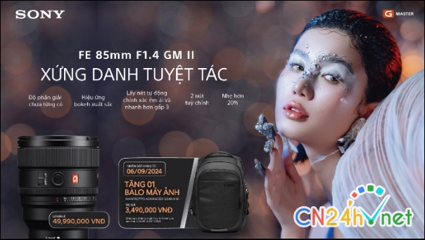 sony ra mat ong kinh chuyen chan dung gon nhe fe 85mm f1 4 gm ii